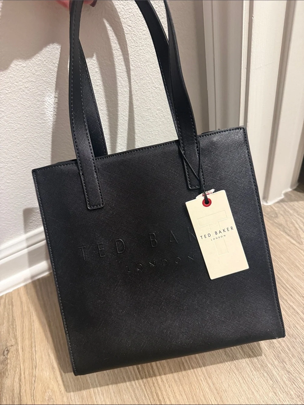 Ted Baker Black Embossed Logo Tote